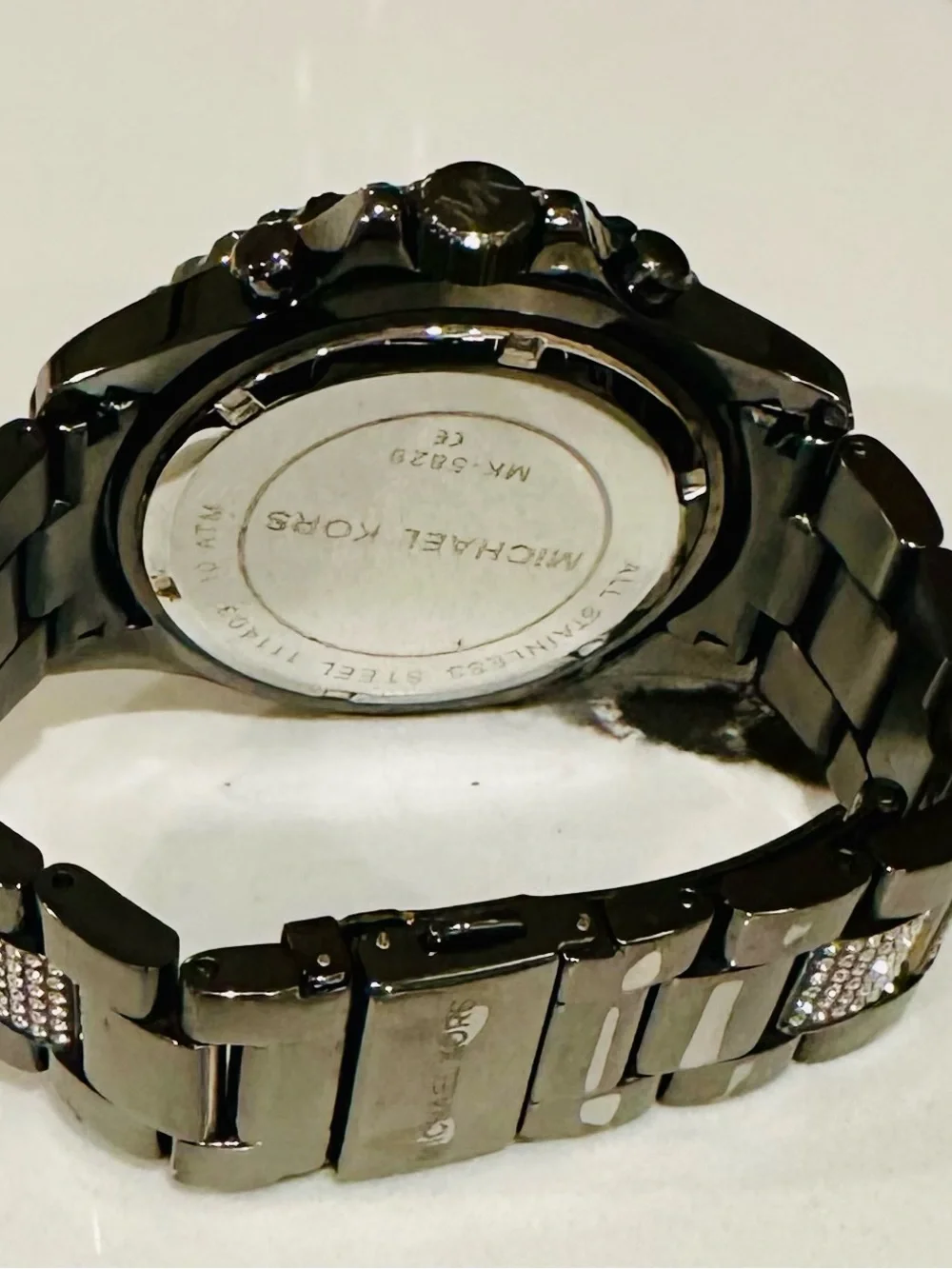 Michael Kors MK5829 Gunmetal Crystal Chronograph Watch | Women’s Designer Watch